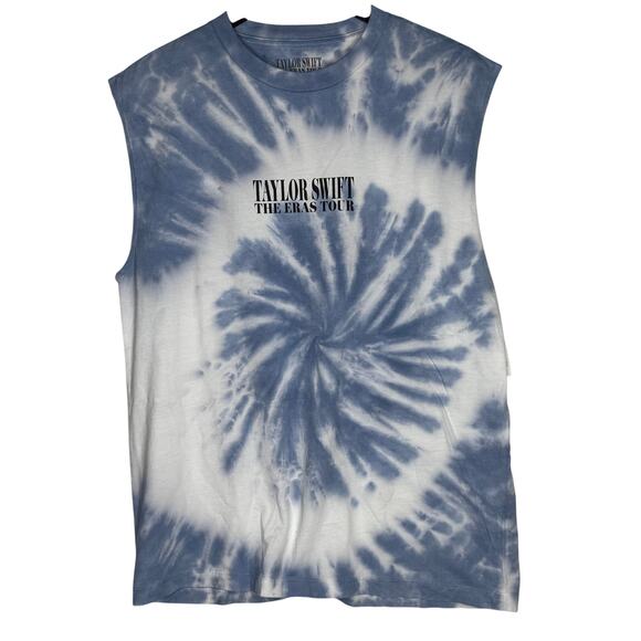 Taylor Swift The Eras Tour Tie Dye Tank Top Blue Size Medium NWT - Picture 1 of 9